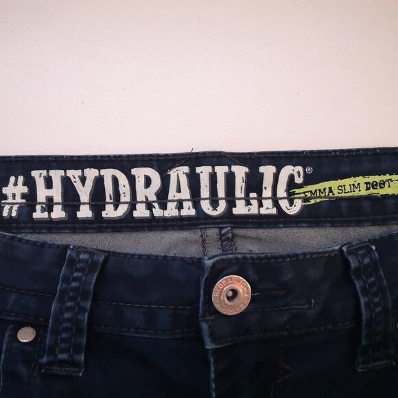 2/$30.00 - Hydraulic Emma Slim Boot Ladies Dark Wash Size 15/16 Jeans - Picture 3 of 12